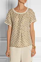 Thumbnail for your product : DAY Birger et Mikkelsen Aurora metallic embroidered georgette top