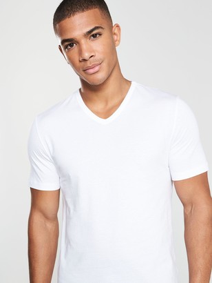 HUGO BOSS Bodywear Three Pack V-Neck T-Shirt White