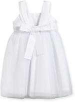 Thumbnail for your product : Isabel Garreton Venice Pleated Straps V-Back Dress, White, Size 2-3