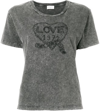 Saint Laurent Love logo patch T-shirt