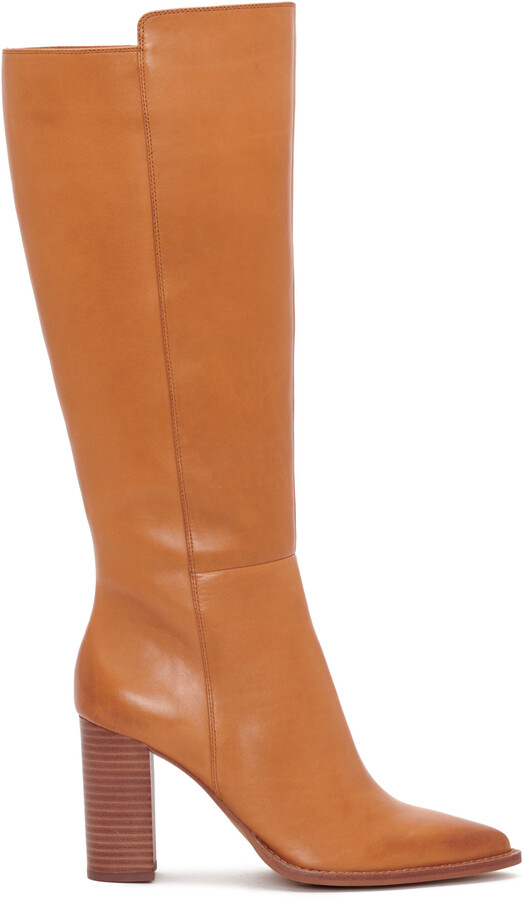cognac knee boots
