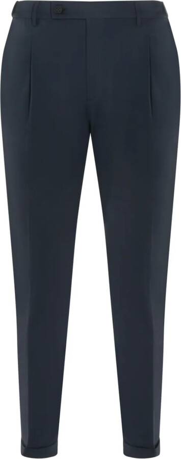 Berwich Button-Fastening Pleated Trousers