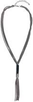 Thumbnail for your product : Saachi Gunmetal-Tone Baguette Tassel Necklace