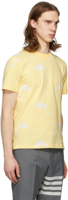 Thom Browne Yellow All Over Dolphin Icocn T-Shirt