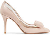 Valentino - Glassglow Pvc-trimmed Leather Pumps - Pastel pink