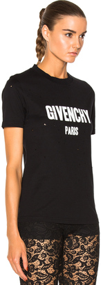 Givenchy Fitted Destroyed Logo Tee