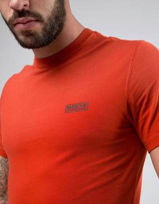 Barbour International Barbour T-Shirt With International Logo Print Slim Fit In Orange