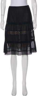 Akris Punto Eyelet Trim Knee-Length Skirt