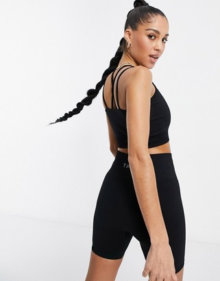 Tala Solasta medium support strappy sports bra in black - ShopStyle