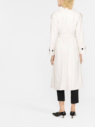 Blanca Vita Notched-Collar Belted Trench Coat