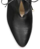 Thumbnail for your product : Jimmy Choo Murphy 85 Cinched Leather Point-Toe Booties