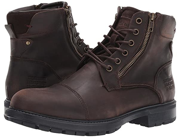 steve madden kontac leather cap toe boot
