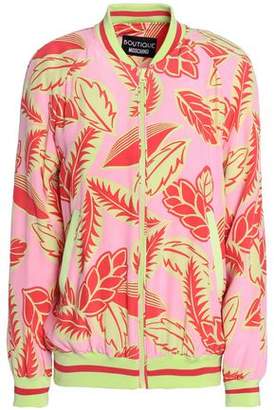 Moschino Boutique Printed Crepe Bomber Jacket