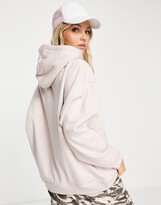 Thumbnail for your product : Topshop oversized hoodie in pale pink