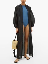 Thumbnail for your product : ALBUS LUMEN High-neck V-back Swimsuit - Blue