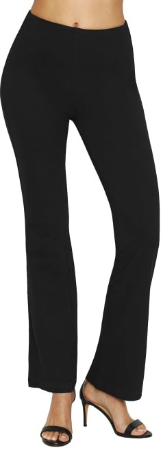 black stretch bootcut jeans