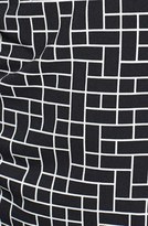 Thumbnail for your product : Vince Camuto 'Grid Blocks' Print Pleat V-Neck Top