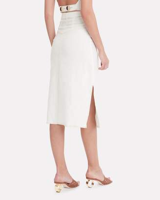 nicholas button front skirt