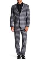 Thumbnail for your product : English Laundry Gray Plaid Two Button Peak Lapel Trim Fit Suit