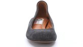 Thumbnail for your product : Lanvin Black Croc-Embossed Leather Ballet Flats