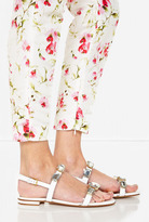 Thumbnail for your product : Moschino Cheap & Chic Flat Embellished Patent Sandal