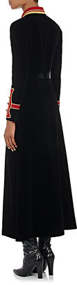 Saint Laurent Women's Military-Inspired Long Dress-BLACK