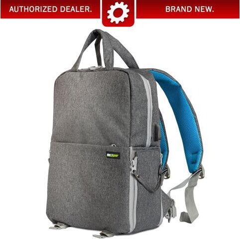 Deco Gear Multifunction Camera Backpack for Canon, Nikon, Sony SLR/DSLR & Mirrorless Cameras, Lenses, and Accessories w/Rain Cover (Gray)