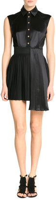 Fausto Puglisi Asymmetric Dress with Pleated Skirt