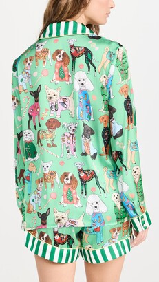 Karen Mabon Christmas Sweater Day-Dogs Long Sleeve with Shorts PJ Set