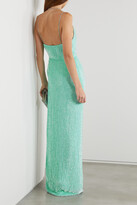 Thumbnail for your product : retrofete Katya Draped Sequined Chiffon Gown - Blue