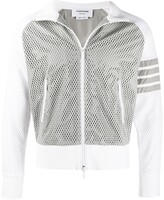 Thumbnail for your product : Thom Browne Athletic Mesh Zip-Up Hoodie