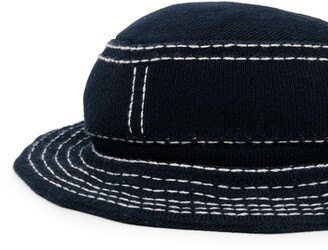 Barrie Contrast-Stitch Bucket Hat