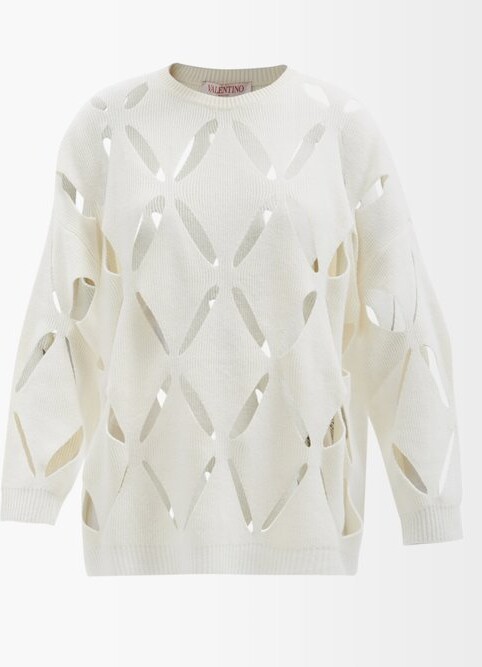 Valentino White Women's Sweaters | Shop the world's largest 