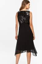 Thumbnail for your product : WallisWallis PETITE Black Embellished Asymmetric Dress