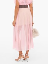 Thumbnail for your product : Christopher Kane Crystal-embellished Pleated Tulle Midi Skirt - Light Pink