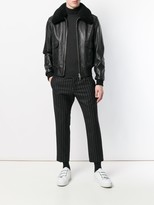 Thumbnail for your product : Ami Zipped Jacket With Quilted Lining And Shearling Collar