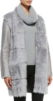 Thumbnail for your product : Escada scda Shearling Fur-Front Zip Coat