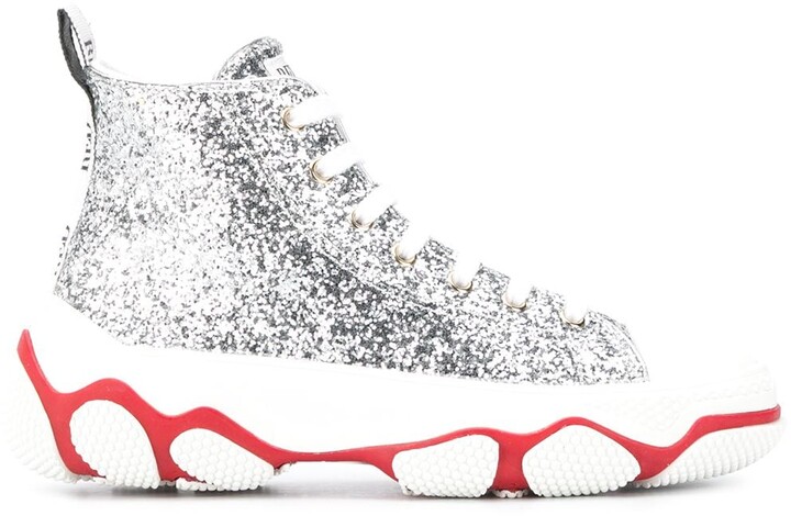 glitter high top tennis shoes