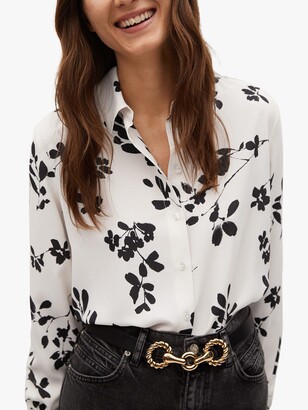 MANGO Recycled Polyester Floral Print Shirt