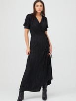 Thumbnail for your product : Very Plisse Wrap Maxi Dress - Black