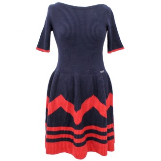 Louis Vuitton Navy Wool Dresses