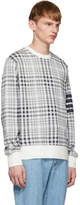 Thumbnail for your product : Thom Browne Navy and White Shadow Check Jacquard Sweatshirt