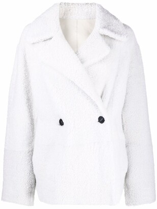 Sylvie Schimmel Shearling Double Breasted Coat