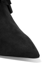 Thumbnail for your product : J.W.Anderson Ruffle-Trimmed Suede Wedge Knee Boots