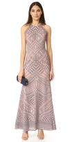 Thumbnail for your product : BCBGMAXAZRIA Mesh Inset Gown