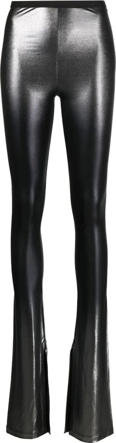 Rick Owens Lilies Carmen metallic flared trousers