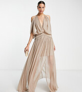 Thumbnail for your product : ASOS DESIGN blouson dress with chain strapping detail in stone
