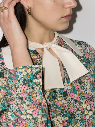 See by Chloe Floral-Print Long-Sleeve Midi Dress