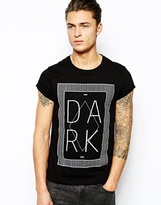 Thumbnail for your product : ASOS T-Shirt With Dark Print And Roll Sleeve