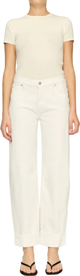 DL1961 - Women's Thea Boyfriend Relaxed Jeans In White